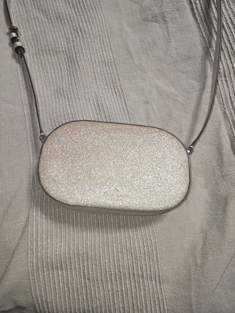kate spade New York Glitter Crossbody Bag in Champagne - Picture 2 of 10